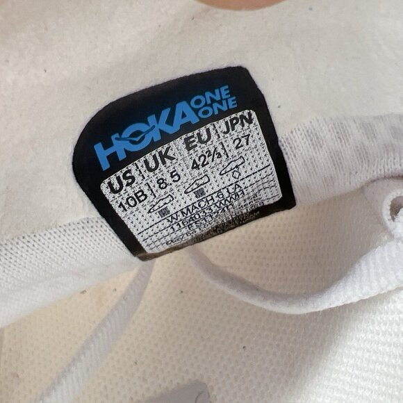 Hoka One One Mach 6 Womens Running Shoes Sneaker White Size US 10 - Picture 12 of 12